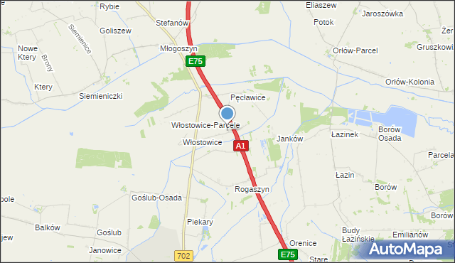 mapa Górki Pęcławskie, Górki Pęcławskie na mapie Targeo